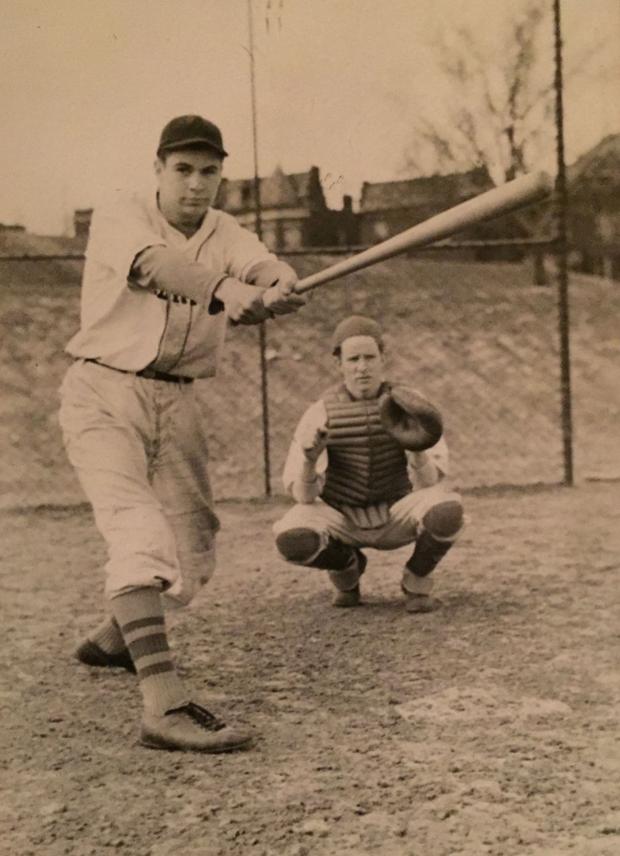 Charles Kohler playing baseball